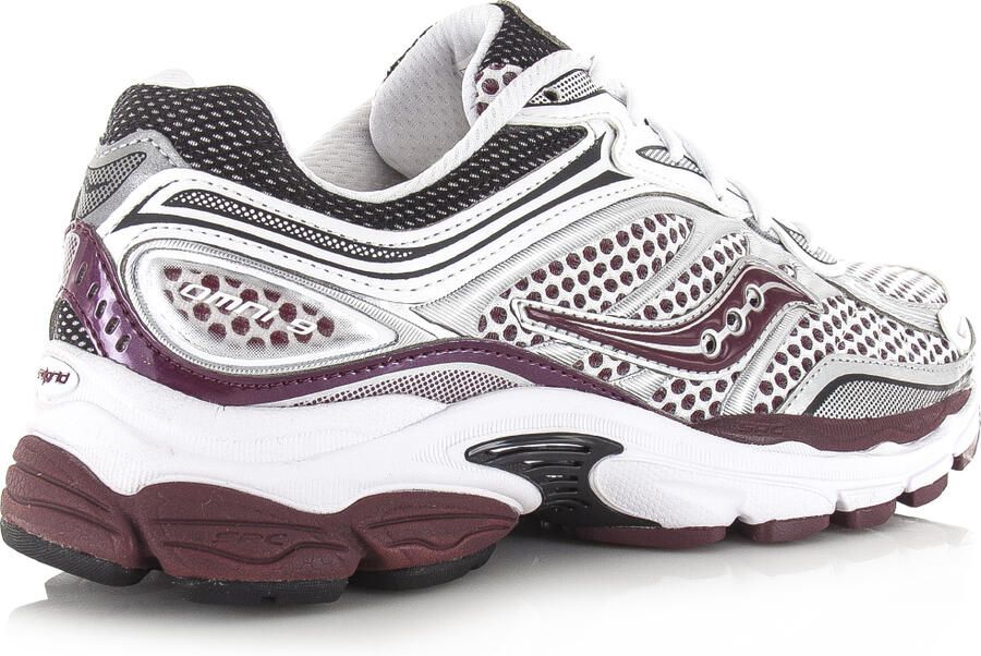 Saucony Progrid Omni 9 White Maroon Mesh Unisex - Foto 3