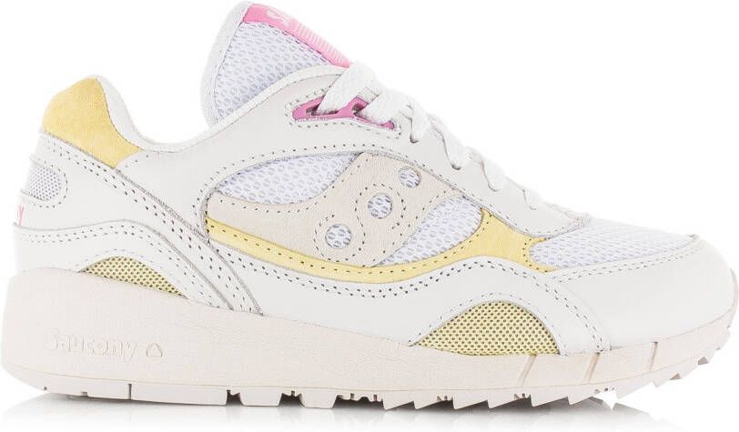Saucony Shadow 6000 Wit Leer Lage sneakers Dames