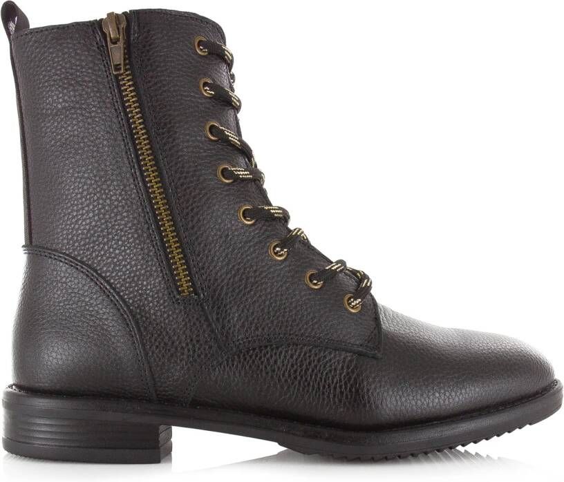 Shoecolate Leren veterboot met rits Leer Dames