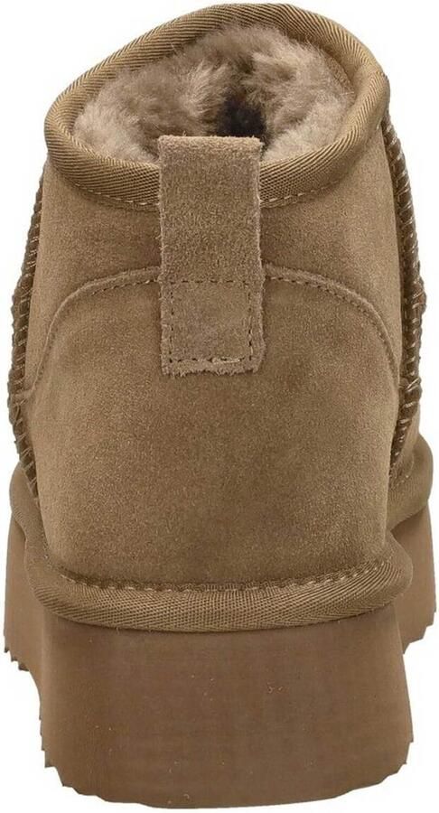 Shoecolate Classic ultra faux fur boot Taupe Suede Bont Dames - Foto 4