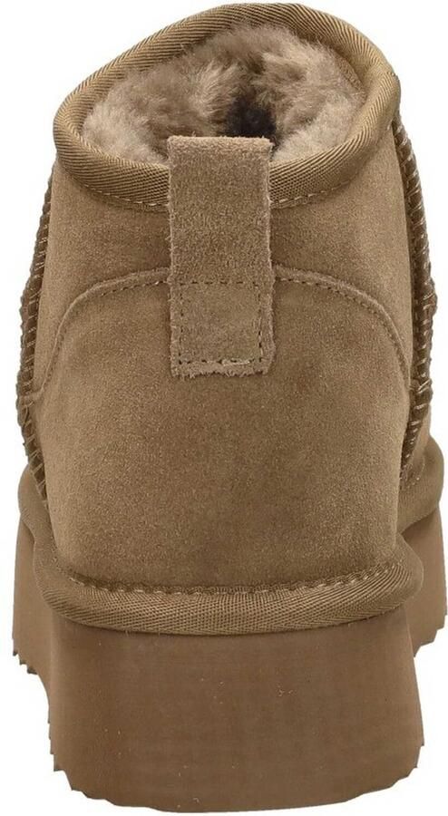 Shoecolate Classic ultra faux fur boot Taupe Suede Bont Dames - Foto 4