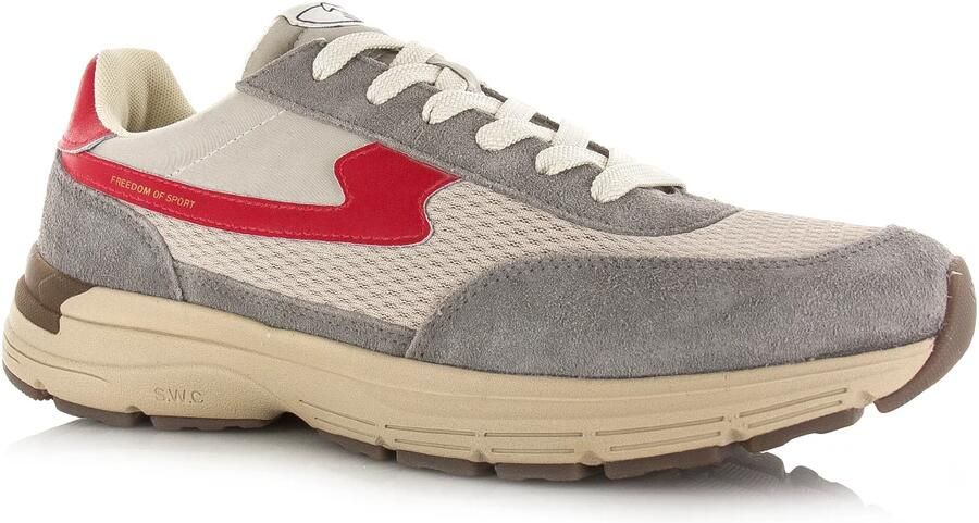 Stepney Workers Club S.W.C Osier S-Strike Geo-Merged grey red Suede Unisex - Foto 2