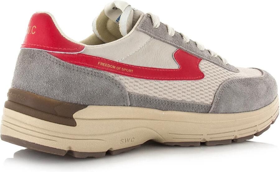 Stepney Workers Club S.W.C Osier S-Strike Geo-Merged grey red Suede Unisex - Foto 4