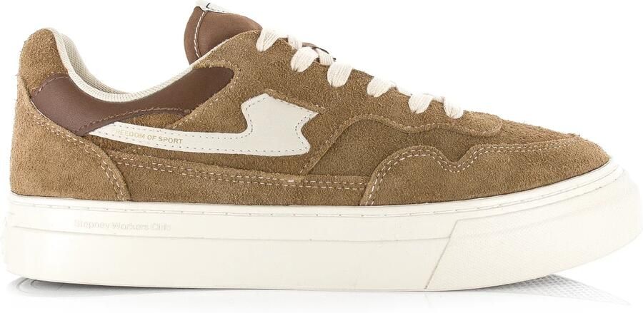 Stepney Workers Club S.W.C Pearl S-Strike Geo-Merged brown Suede Unisex
