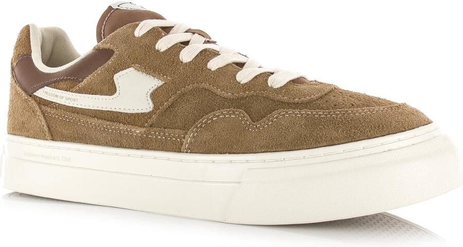Stepney Workers Club S.W.C Pearl S-Strike Geo-Merged brown Suede Unisex - Foto 4