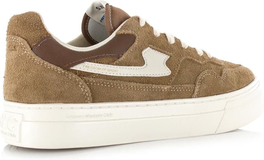 Stepney Workers Club S.W.C Pearl S-Strike Geo-Merged brown Suede Unisex - Foto 3