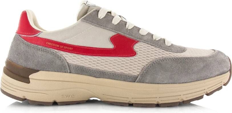 Stepney Workers Club S.W.C Osier S-Strike Geo-Merged grey red Suede Unisex