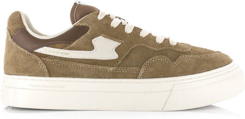 Stepney Workers Club S.W.C Pearl S-Strike Geo-Merged brown Suede Unisex