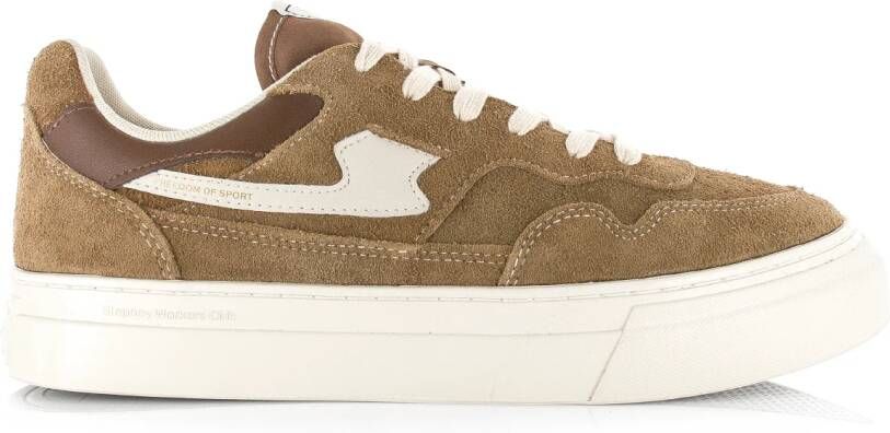 Stepney Workers Club S.W.C Pearl S-Strike Geo-Merged brown Suede Unisex
