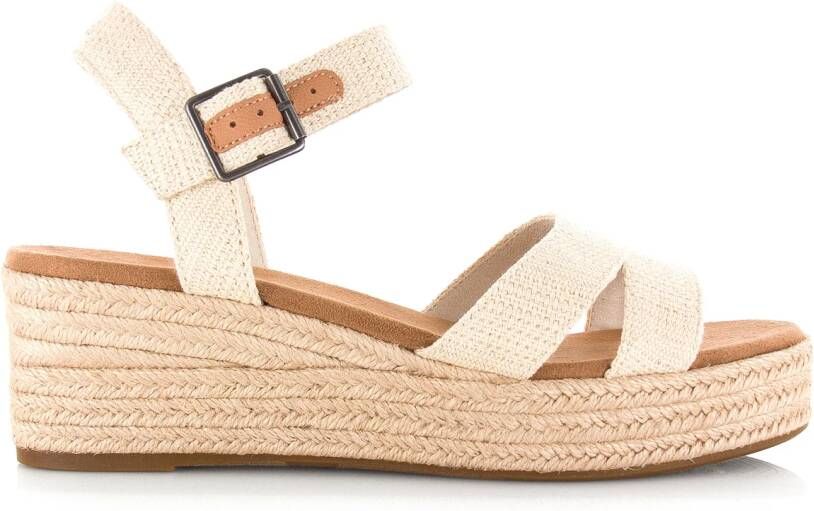 TOMS Audrey naturel | linnen sleehak s Textiel Dames
