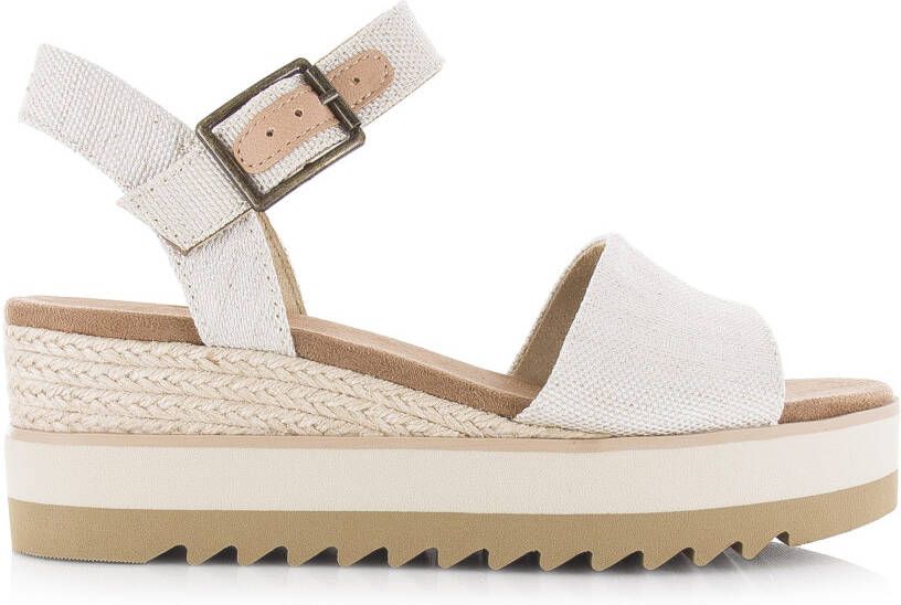 TOMS Diana Beige Textiel Plateau sandalen Dames