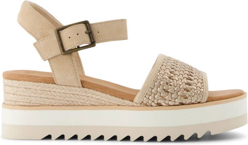 TOMS Diana plateau sandalen sleehak Suede Dames