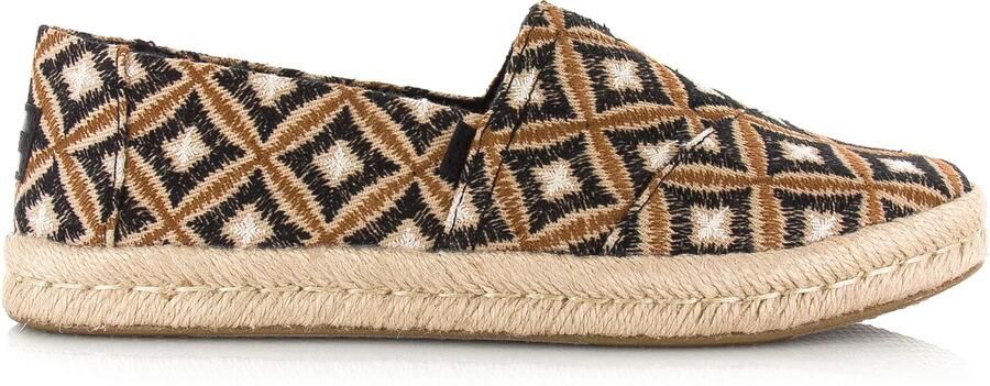 TOMS Alpargata Rope 2.0 | Geo Black Zwart Textiel Espadrilles Dames