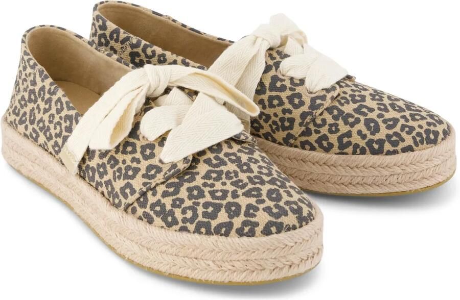 TOMS Carolina Lace-Up espadrille beige Textiel Dames - Foto 4