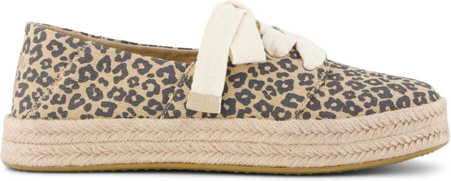 TOMS Carolina Lace-Up espadrille beige Textiel Dames