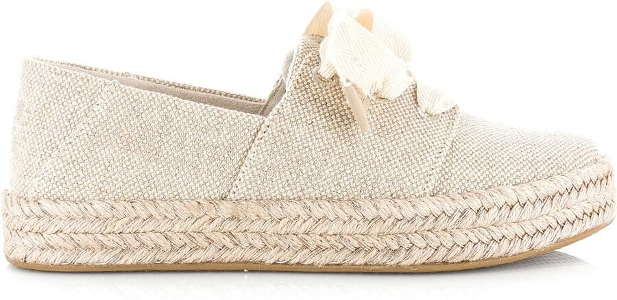 TOMS Carolina Lace Up gold instappers Textiel Dames - Foto 3
