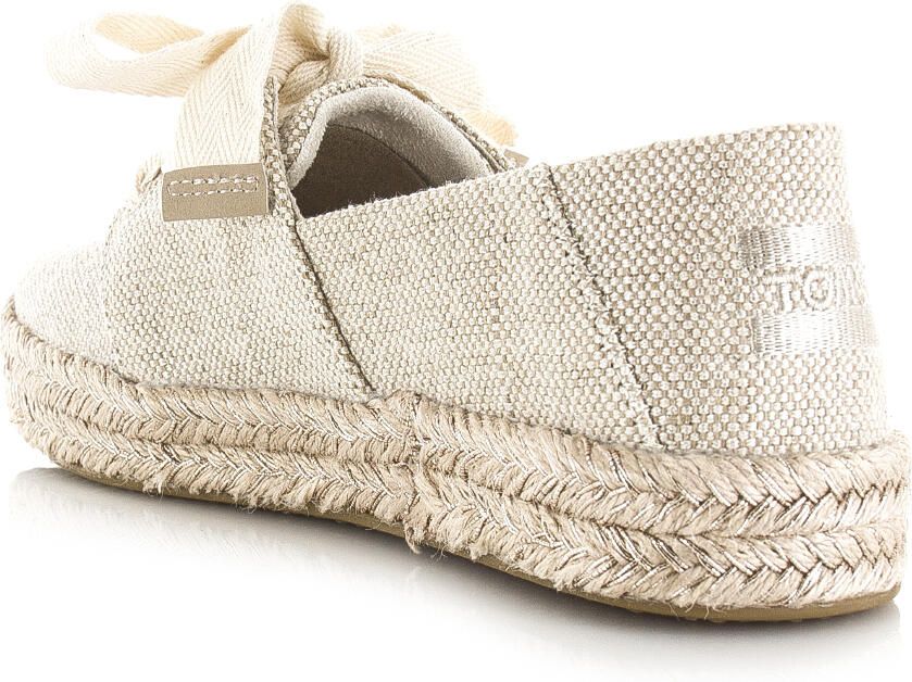 TOMS Carolina Lace Up gold instappers Textiel Dames - Foto 4