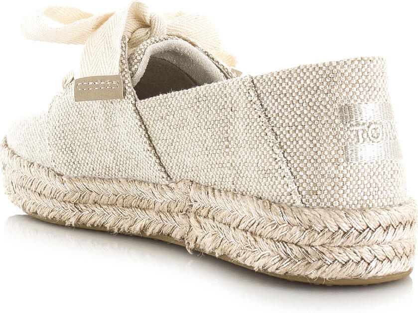 TOMS Carolina Lace Up gold instappers Textiel Dames - Foto 3