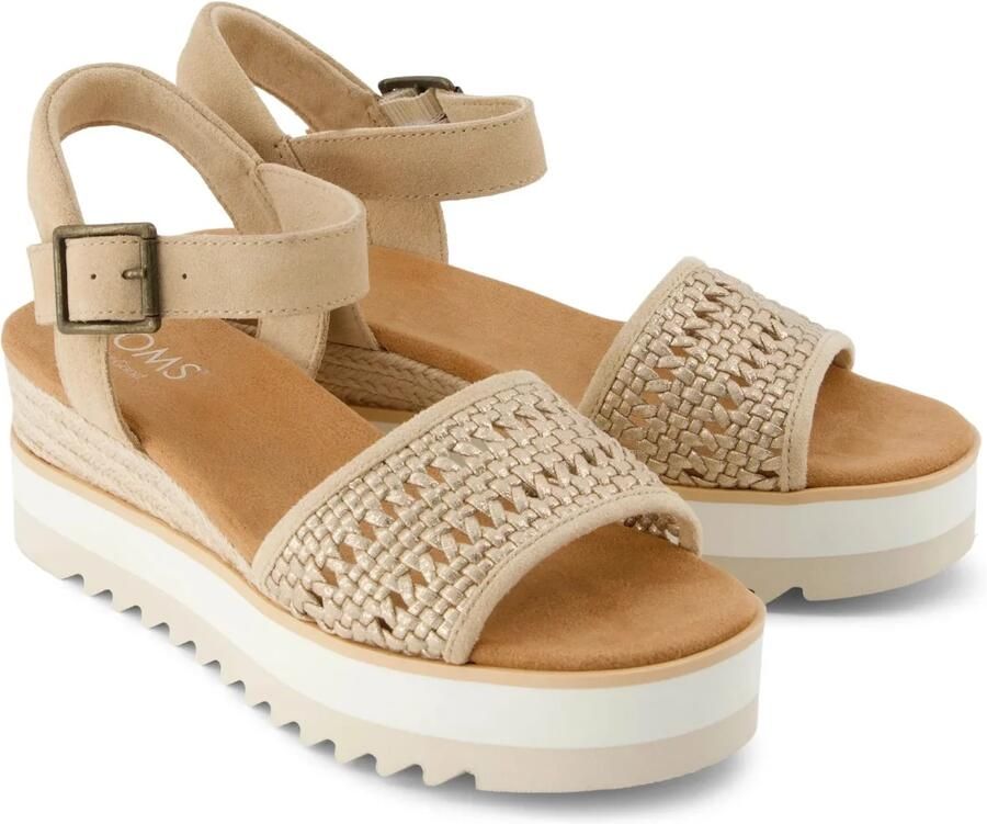 TOMS Diana plateau sandalen sleehak Suede Dames - Foto 5