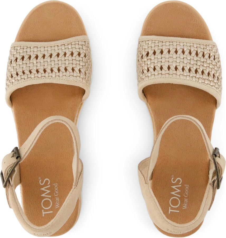 TOMS Diana plateau sandalen sleehak Suede Dames - Foto 4