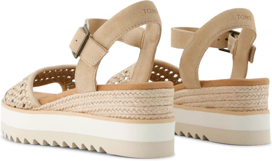 TOMS Diana plateau sandalen sleehak Suede Dames - Foto 6