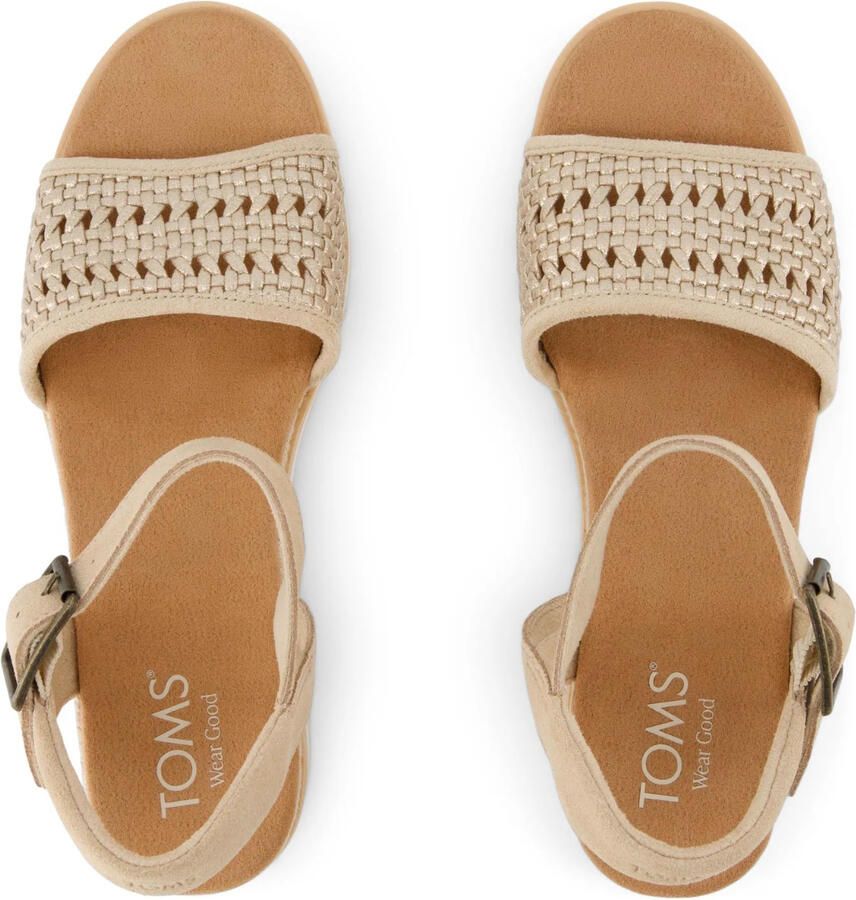 TOMS Diana plateau sandalen sleehak Suede Dames - Foto 4
