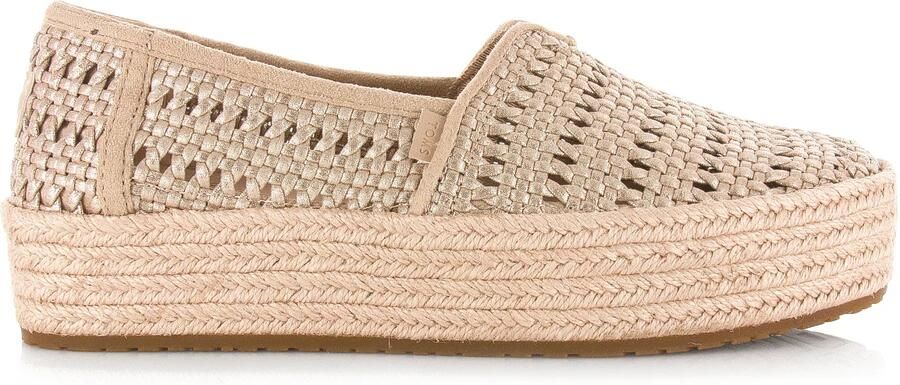 TOMS Valencia espadrilles goud Textiel Dames