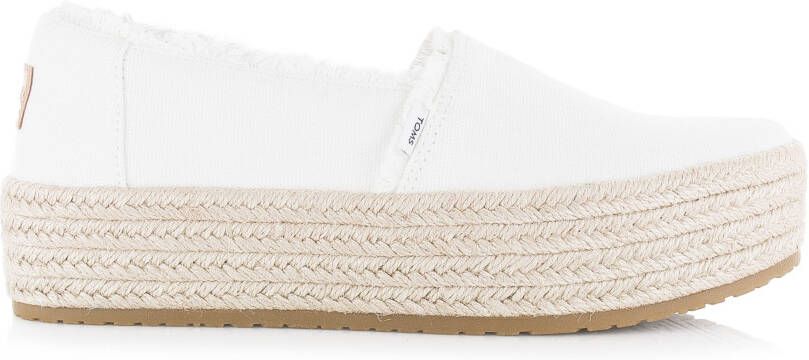 TOMS Valencia Platform Espadrille wit