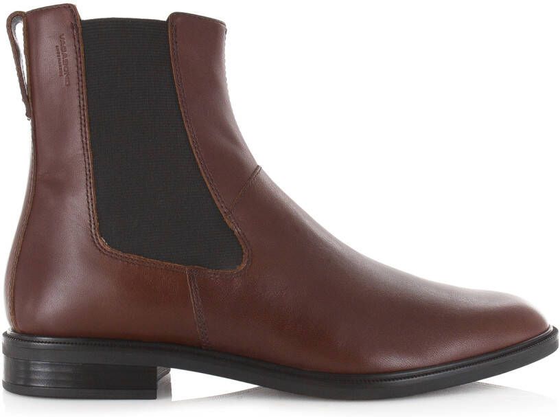 Vagabond Frances 2.0 boots met elastische schacht Bruin Leer Chelsea boots Dames