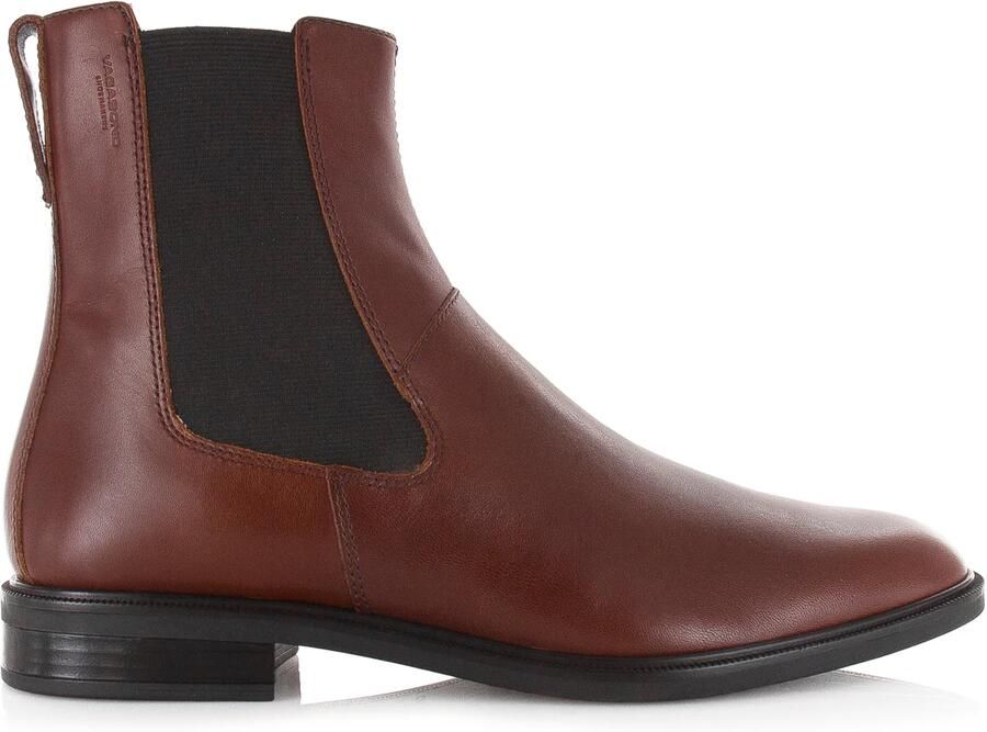 Vagabond Frances 2.0 boots met elastische schacht Bruin Leer Chelsea boots Dames