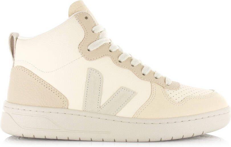 VEJA V-15 Cashew Pierre Multico Beige Leer Hoge sneakers Unisex