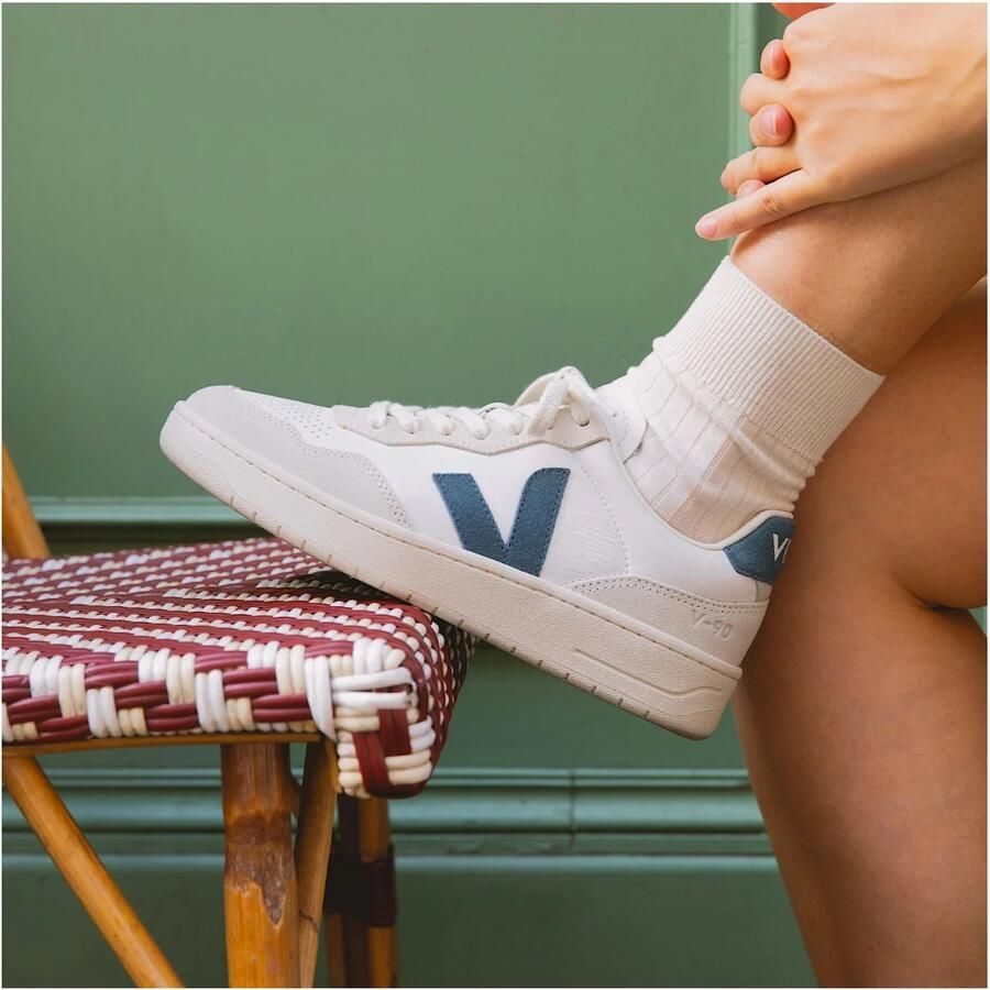VEJA Lage Sneakers V-90 Maat: 39 Materiaal: Suède Kleur: Wit - Foto 12