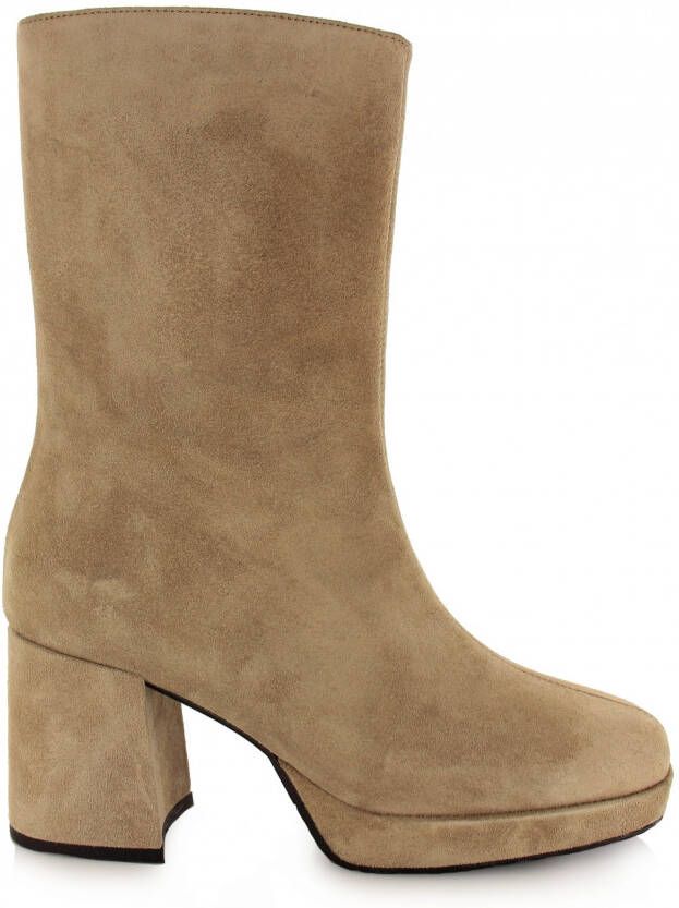 Via Vai Lilla Seven 57041 suède enkellaarzen beige - Foto 4