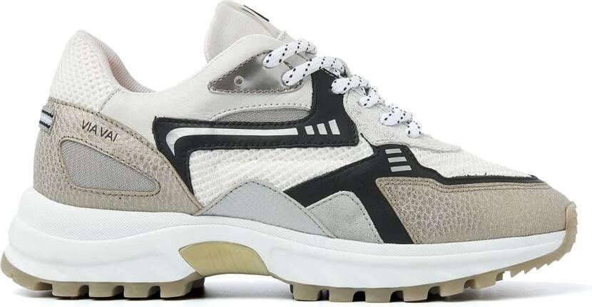 VIA VAI Lage Sneakers Dames Danae Noah Maat: 36 Materiaal: Leer Kleur: Grijs