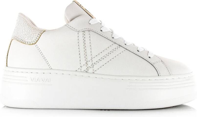 VIA VAI Lage Sneakers Dames Isa Layne Maat: 42 Materiaal: Leer Kleur: Wit - Foto 6