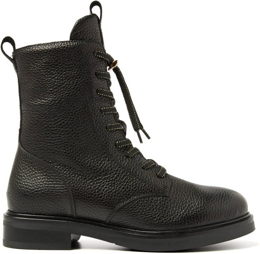 VIA VAI Juliette Abby leren veterboots Zwart Leer Veterboots Dames - Foto 2