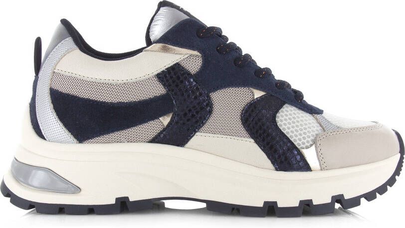VIA VAI Liz Ivy | Vitello combi Beige Leer Lage sneakers Dames - Foto 3