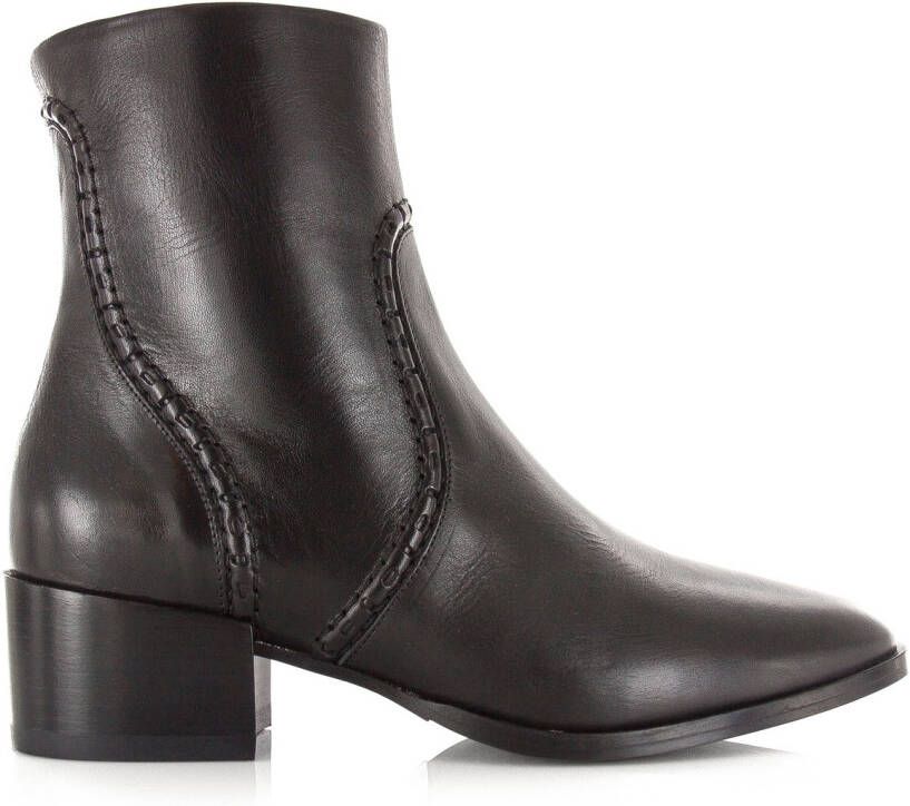 VIA VAI Rose Charly enkellaars zwart Leer Enkellaars met hak Dames - Foto 2