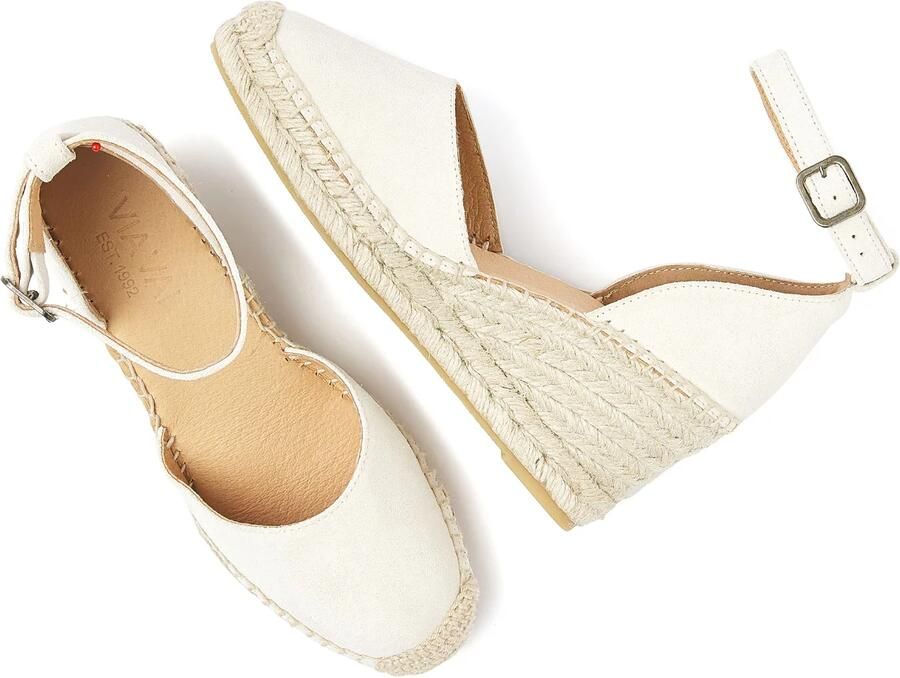 VIA VAI Sandalen met Hak Dames Flora Braid Maat: 37 Materiaal: Suède Kleur: Beige - Foto 4