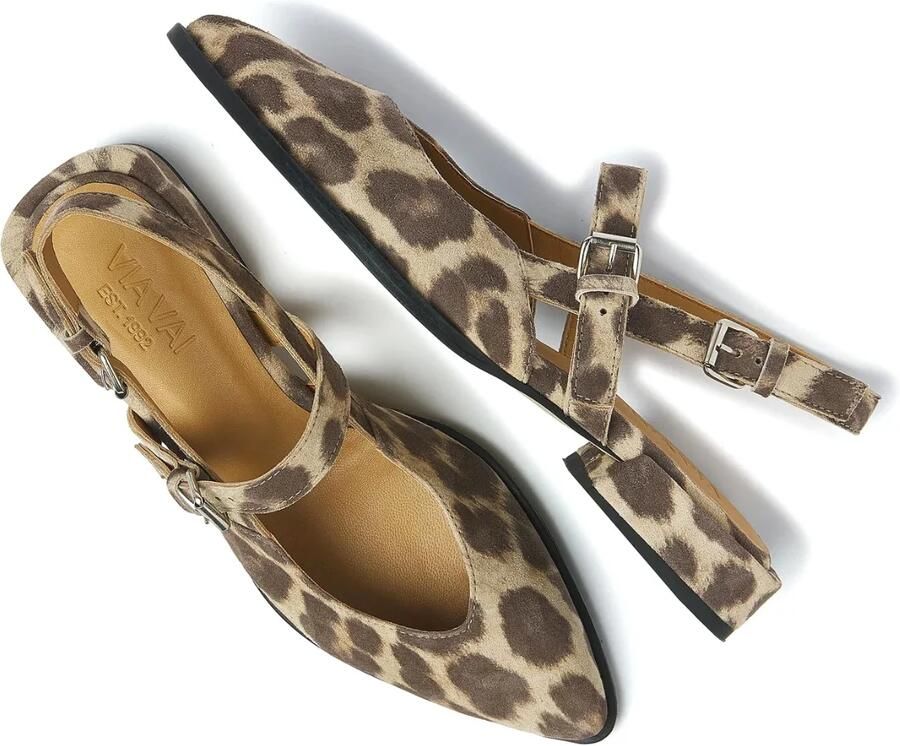 VIA VAI Slingbacks Dames Jazz Valerie Maat: 39 Materiaal: Suède Kleur: Beige - Foto 5