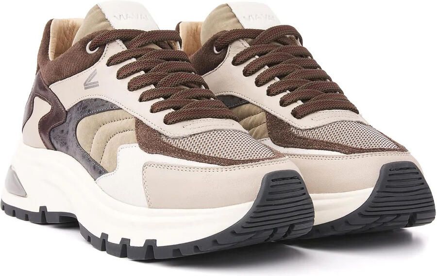 VIA VAI Liz Leighton Sneakers Dames Leer Mesh Suède Textiel Grijs - Foto 5
