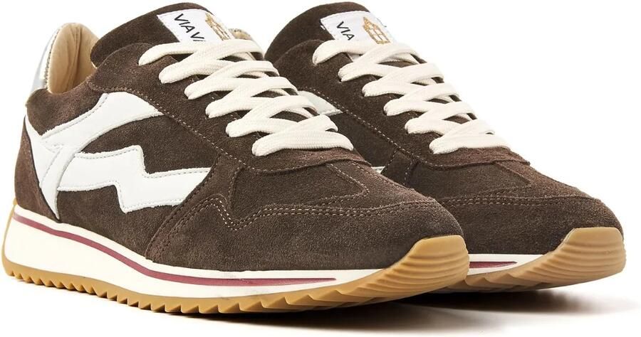 VIA VAI Lage Sneakers Dames Mikki Alex Maat: 42 Materiaal: Suède Kleur: Bruin - Foto 2