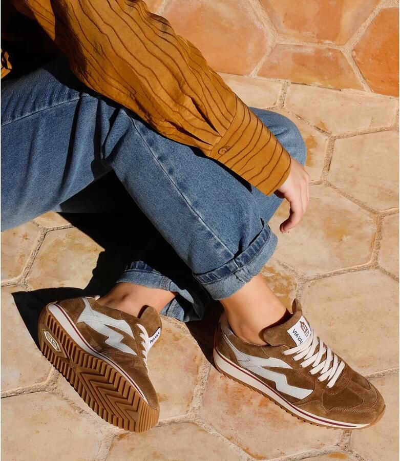 VIA VAI Mikki Alex Sneakers dames Suède Leer Beige - Foto 3