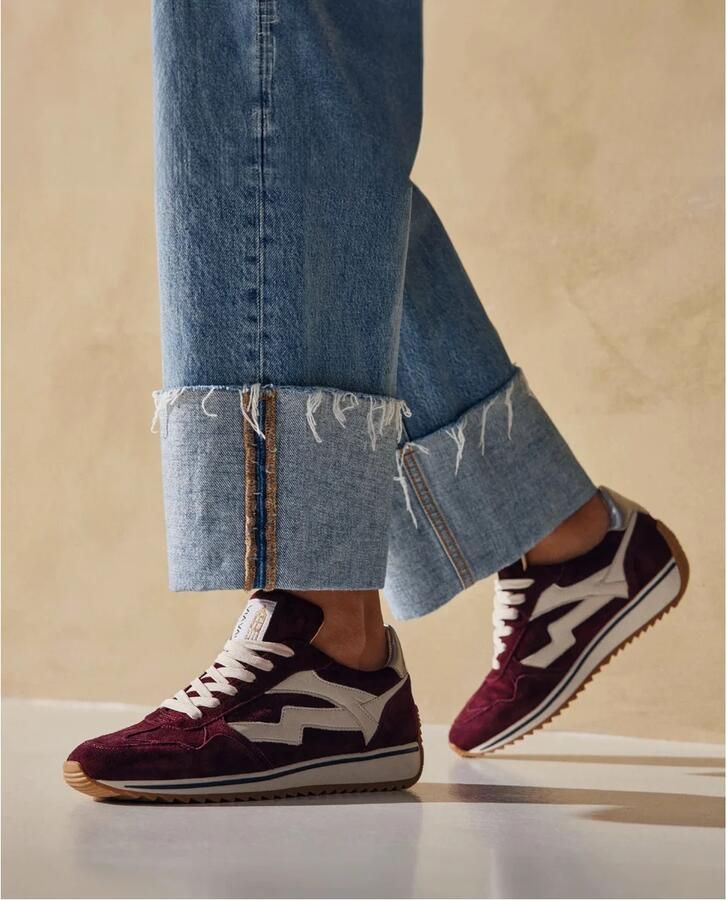 VIA VAI Lage Sneakers Dames Mikki Alex Maat: 36 Materiaal: Suède Kleur: Bordeaux - Foto 2