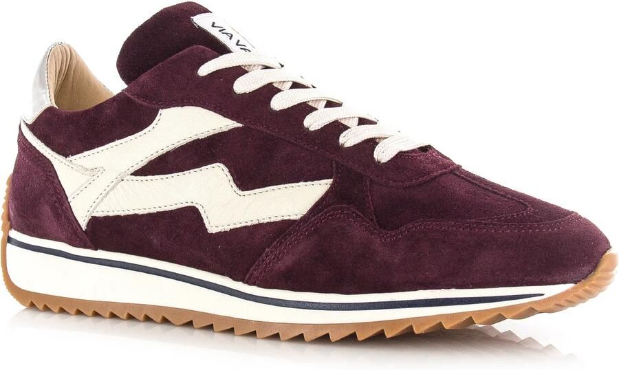 VIA VAI Lage Sneakers Dames Mikki Alex Maat: 36 Materiaal: Suède Kleur: Bordeaux - Foto 4