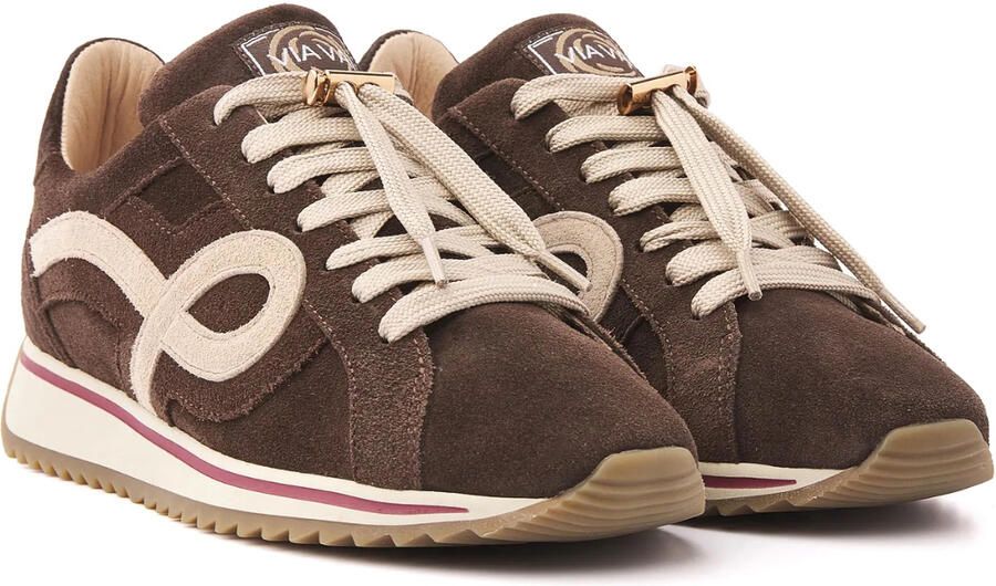 VIA VAI Mikki Eve Sneakers Dames Suède Bruin - Foto 4
