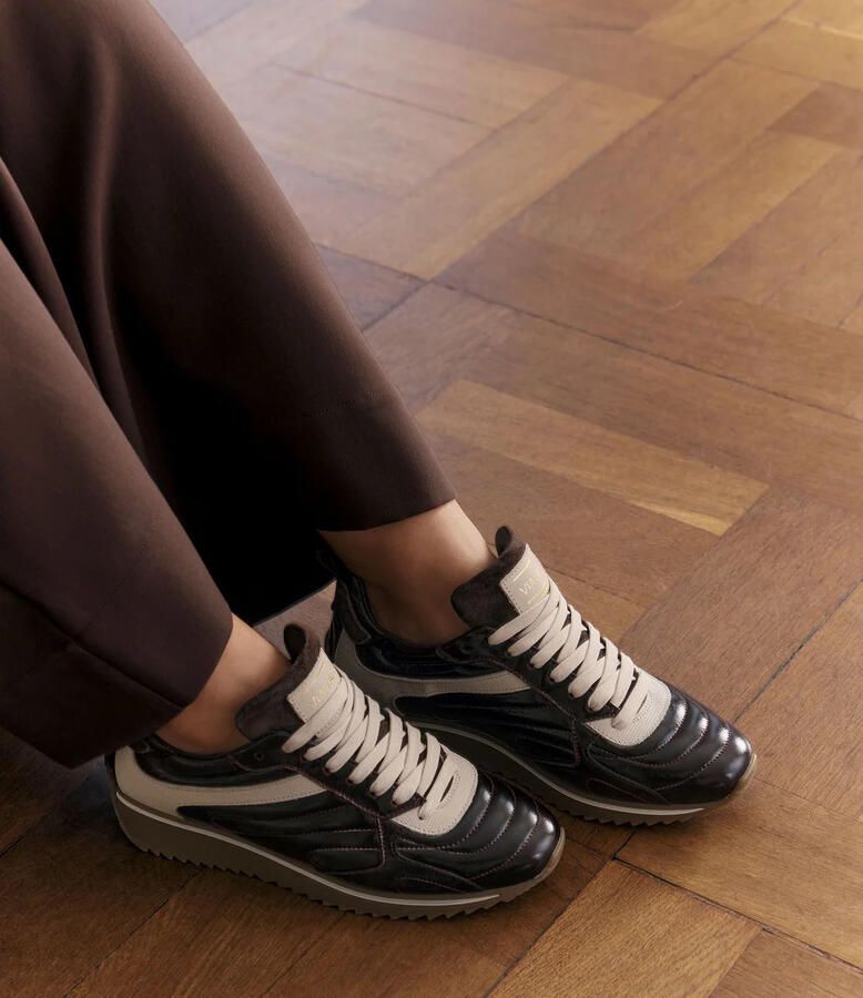 VIA VAI Mikki Rae Sneakers Dames Leer Suède Bruin - Foto 3