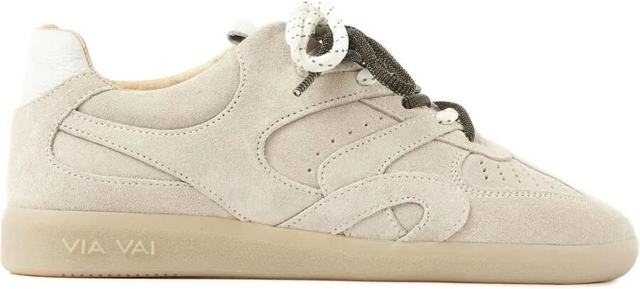 VIA VAI Nilla Macy Sneakers Dames Leer Suède Beige - Foto 2