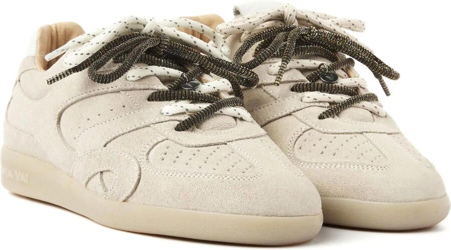 VIA VAI Nilla Macy Sneakers Dames Leer Suède Beige - Foto 5