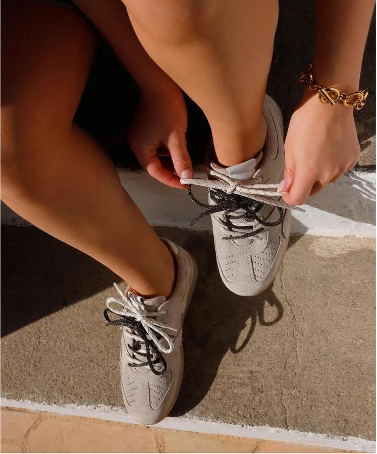 VIA VAI Nilla Macy Sneakers Dames Leer Su�de Beige - Foto 4